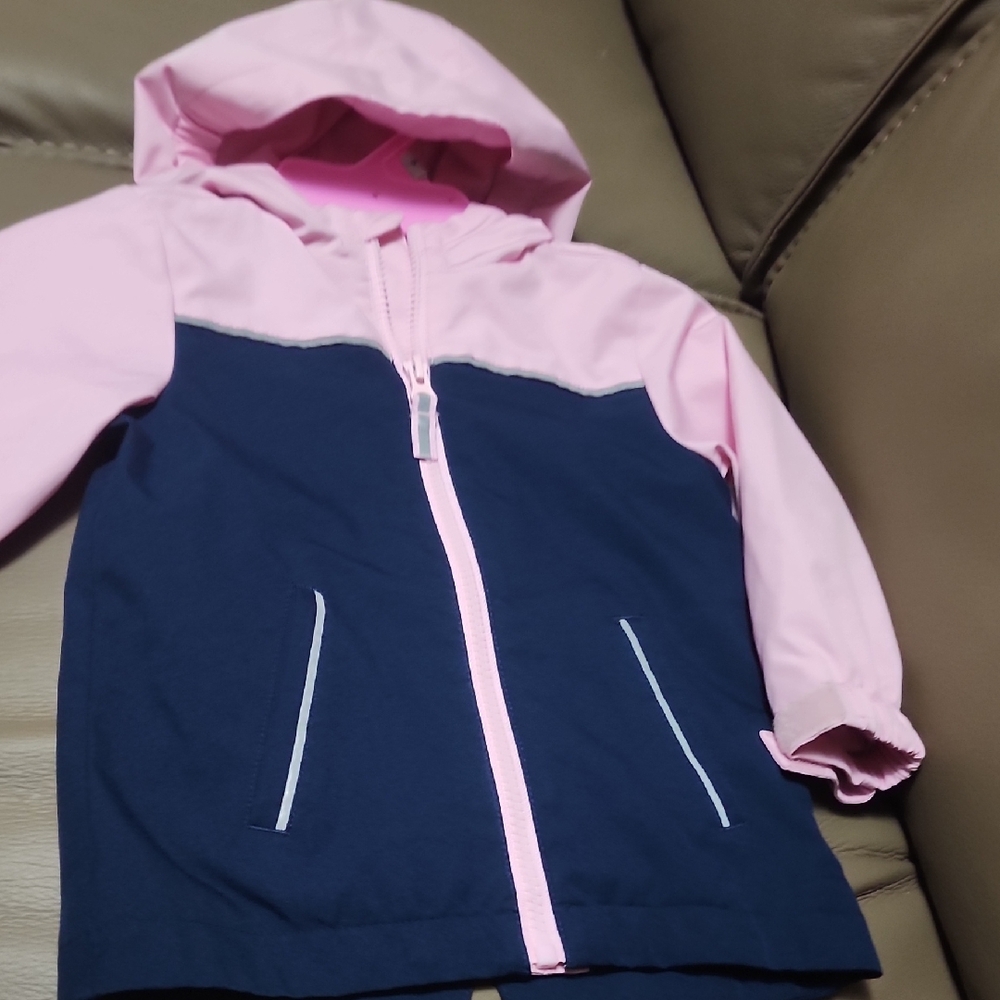Swiss Tech Kids Hoodie in Pink and Navy
